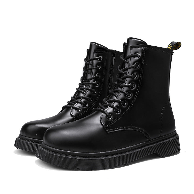 Martin Boots With Zipper Men's British Style shoes