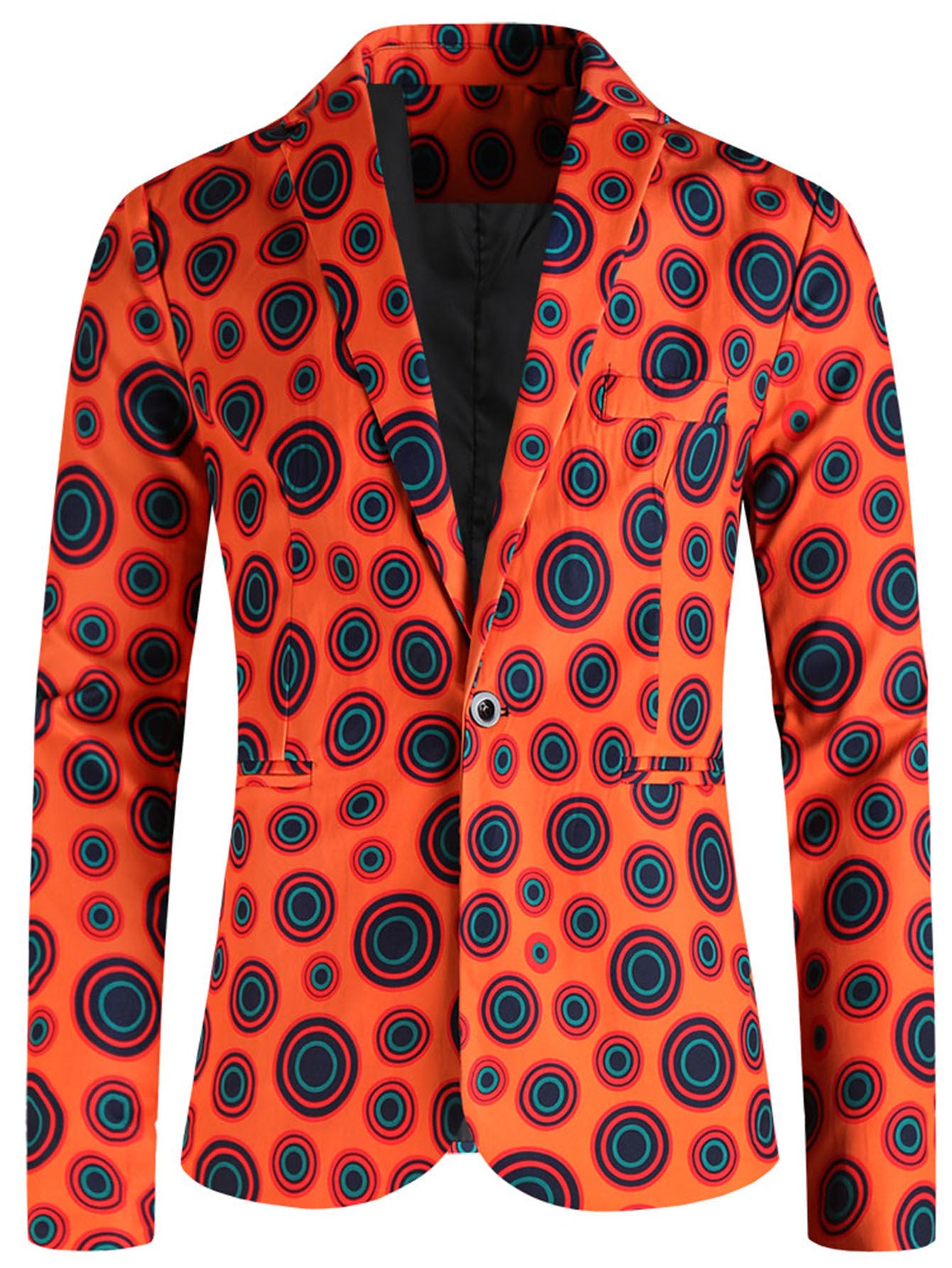 One Button Printing Leisure Suit men