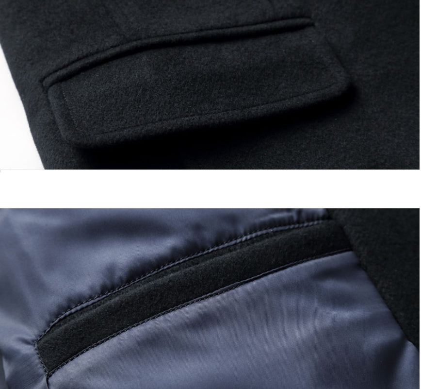 Woolen trench coat for men