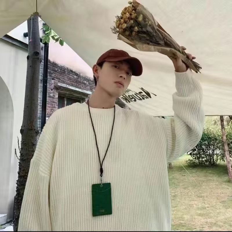 Loose Casual Retro Crew Neck Sweater