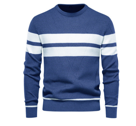 Men's Pullover Multi-color Round Neck Sweater