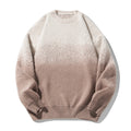 Mink Plush Gradient Design Sweater Thermal Head Cover Knitwear