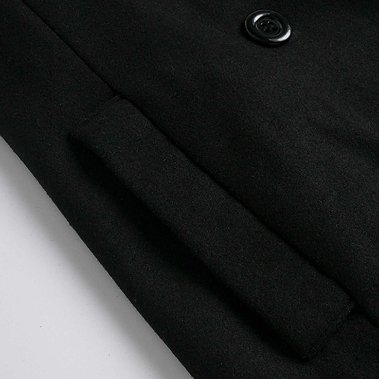 Men's Mid-Length Woolen trench Coat