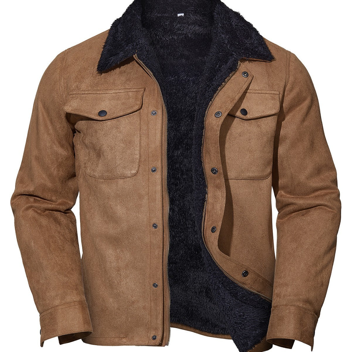 Men's Vintage Suede Casual lapel Coat