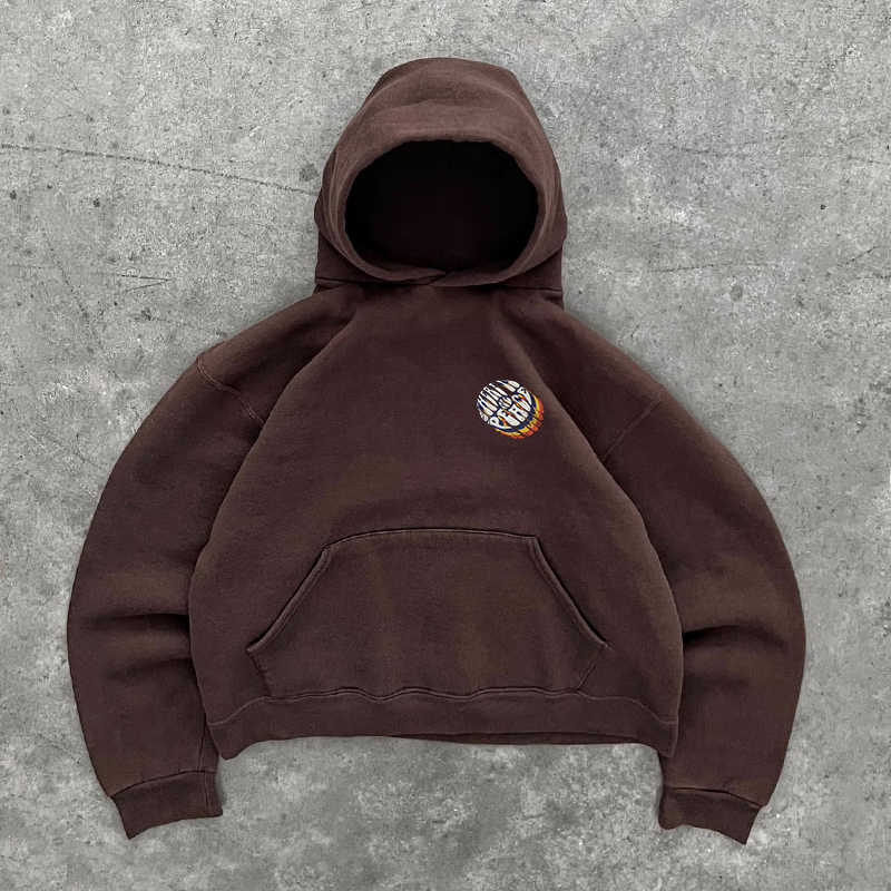 Printed All-matching Loose Hooded Sweater