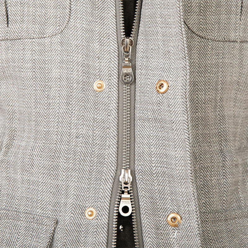Cotton And Linen Stand-up Collar Cinched M65 Safari Jacket
