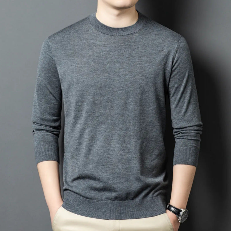 Round Neck Wool Men's Sweater