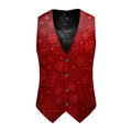 Slim-fit Youth Single-breasted Printed Vest