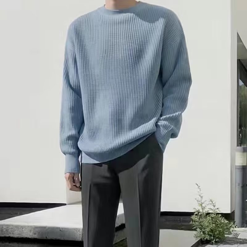 Loose Casual Retro Crew Neck Sweater