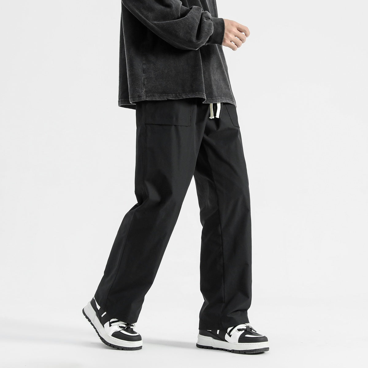 Sports Baggy Straight Trousers Men