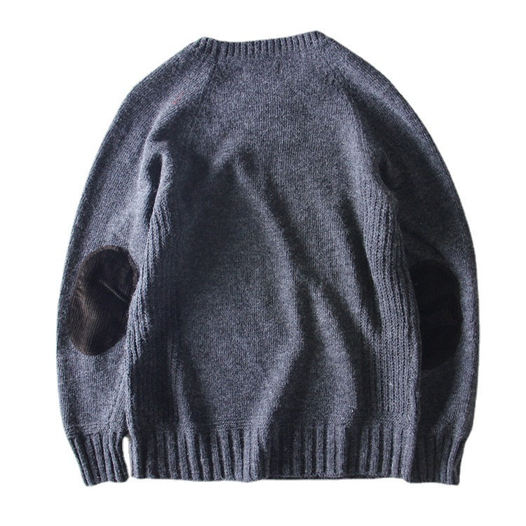 Men's Casual Round Neck Pullover Sweater