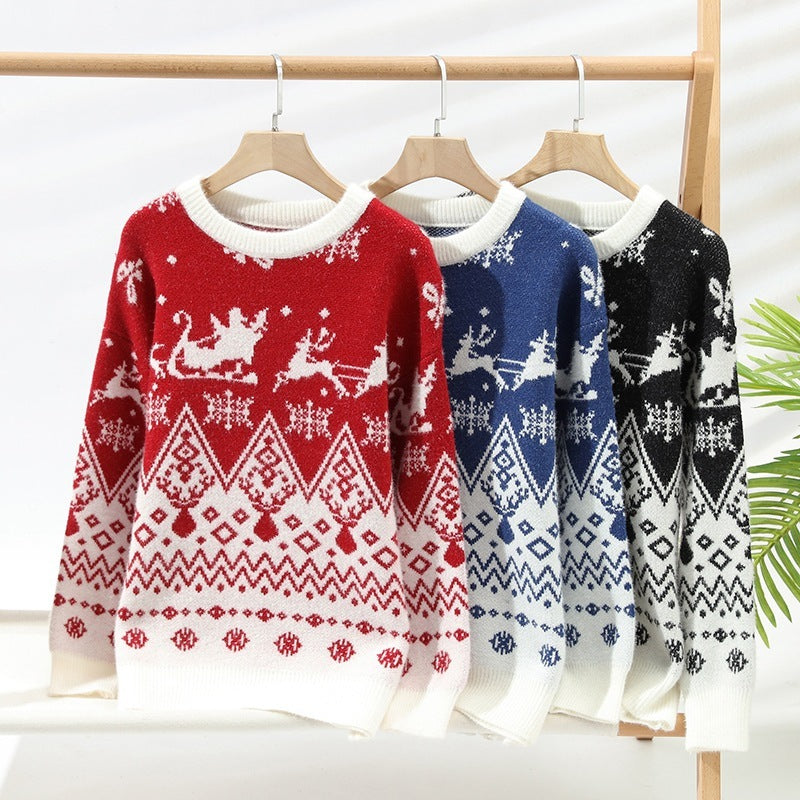 Men's Thickened Christmas Pullover Mock Neck Sweater