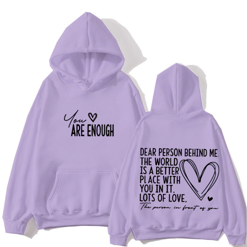 Spring And Autumn Casual Love Letter Loose Men's And Women's Hoodie