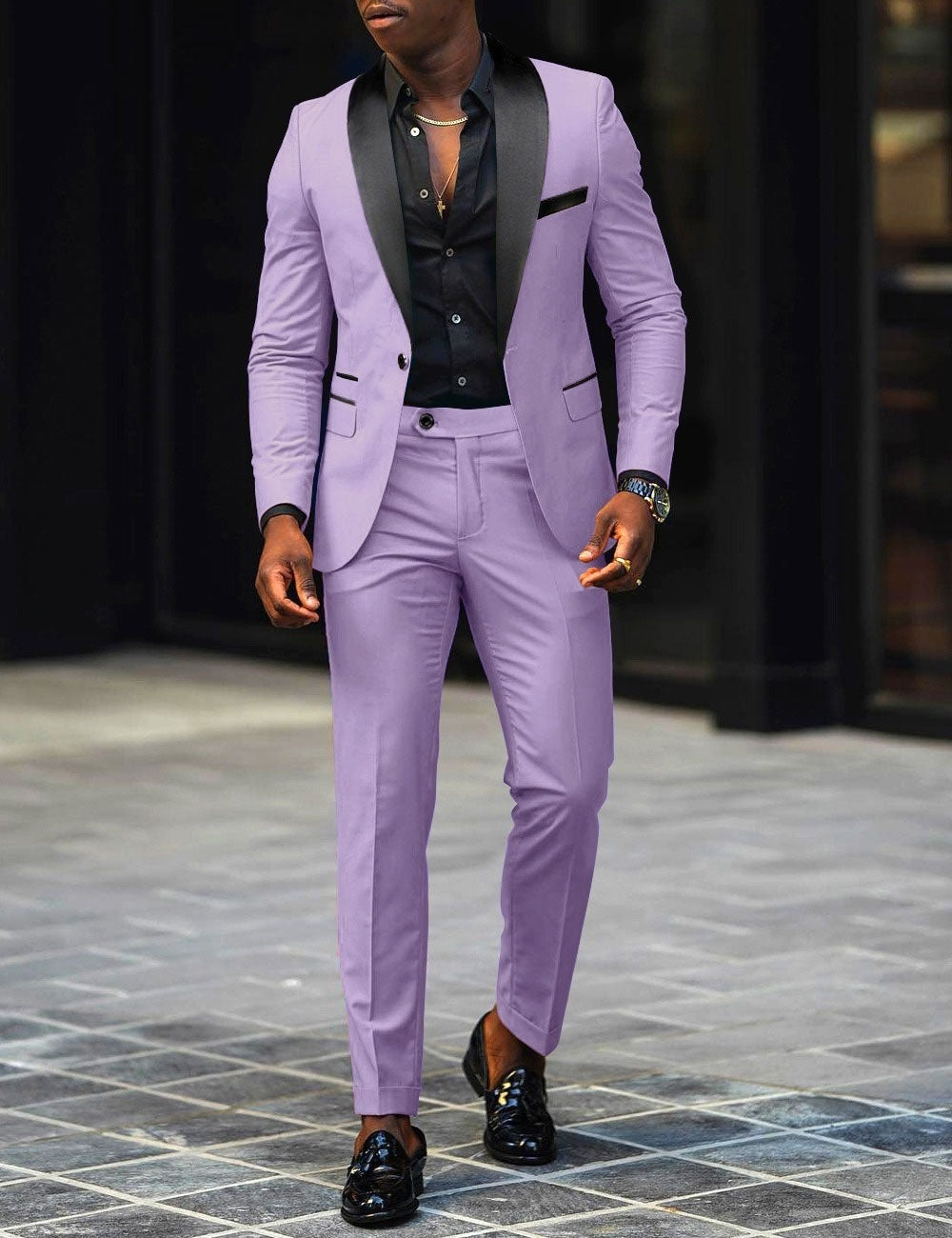 Autumn Men's Business Casual Slim-fitting Suit Two-piece Suit