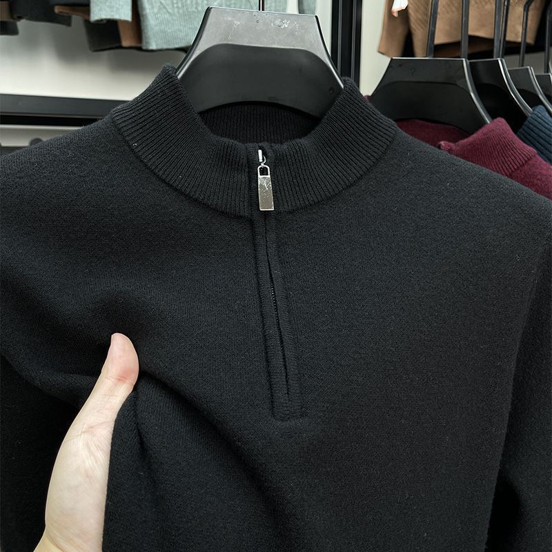 Casual Half Zipper Thermal Knitwear Coat