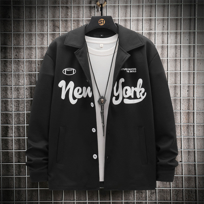 Printed Large Vertical Stripes jacket