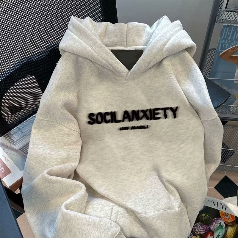 Loose letter Print hoodie