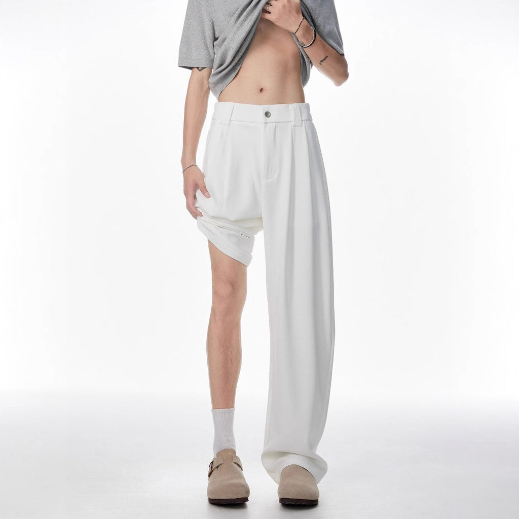 Personality Drape Ice Silk Leggings Men