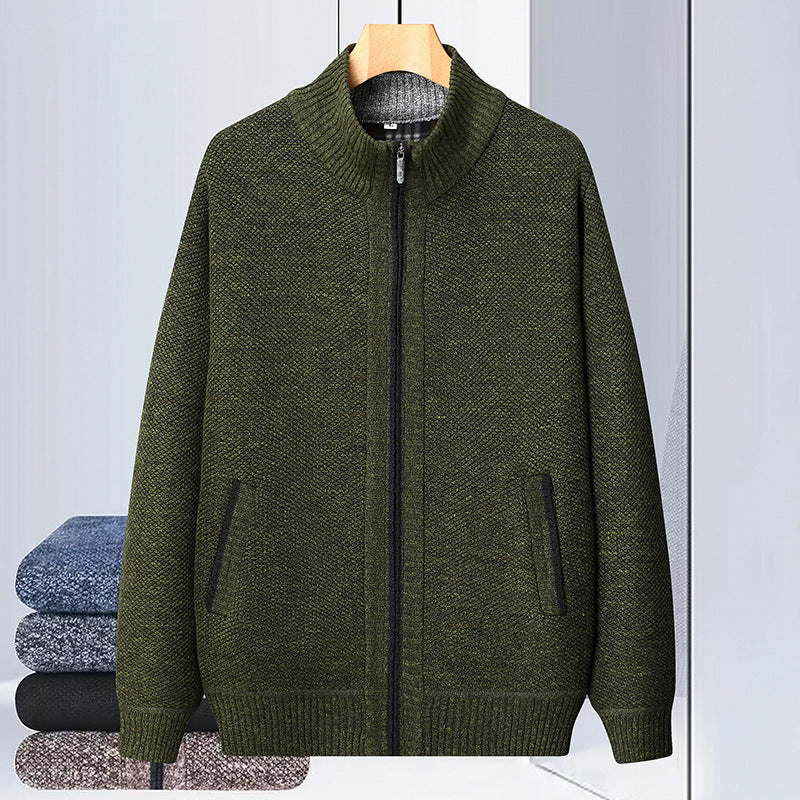 Stand Collar Sweater Coat For Men