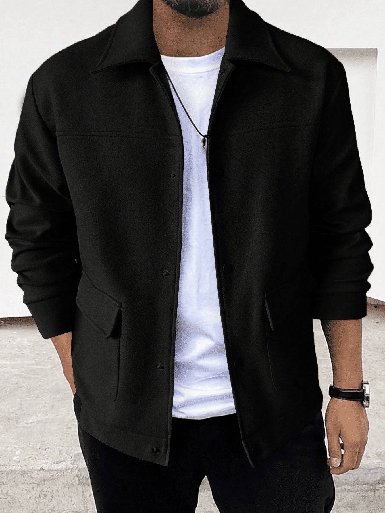 Men's Button-Up Design Casual Jacket
