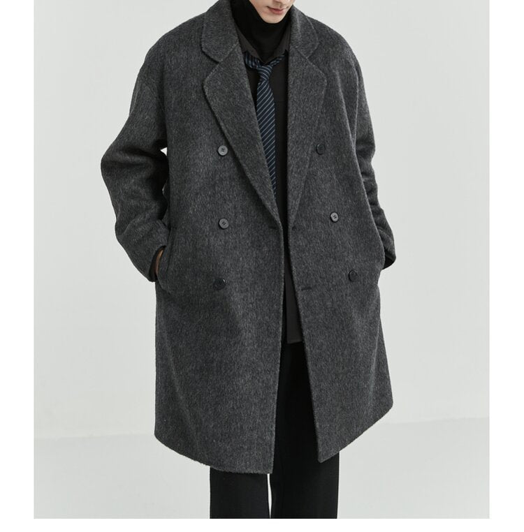 Double-sided Woolen Men's Mid-length Coat