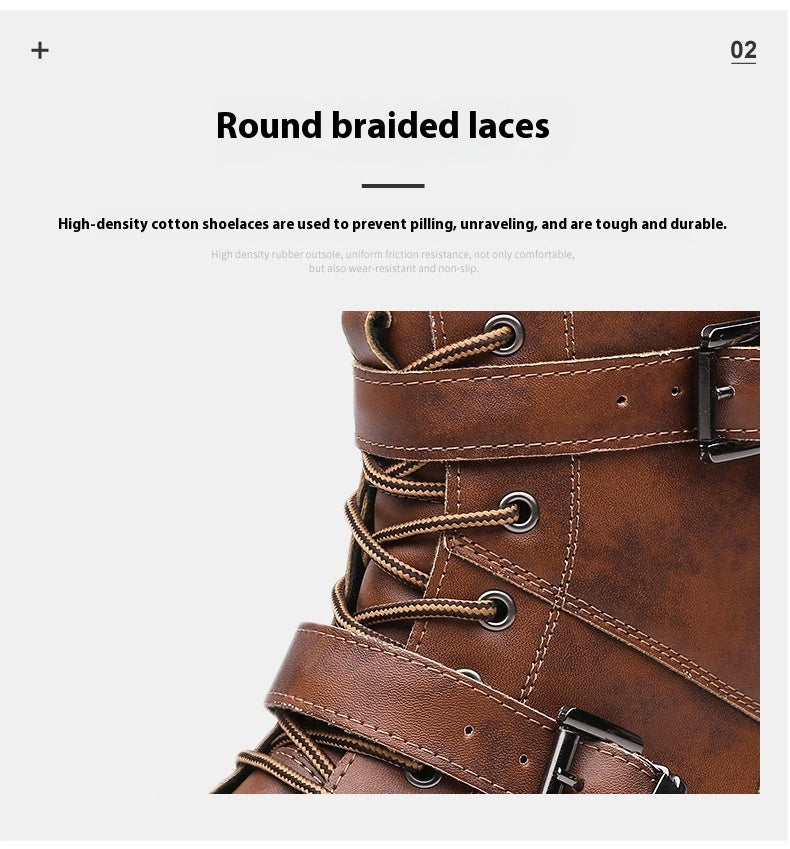 Plus Size Retro Wide Last Toe Holder Denim Style boots