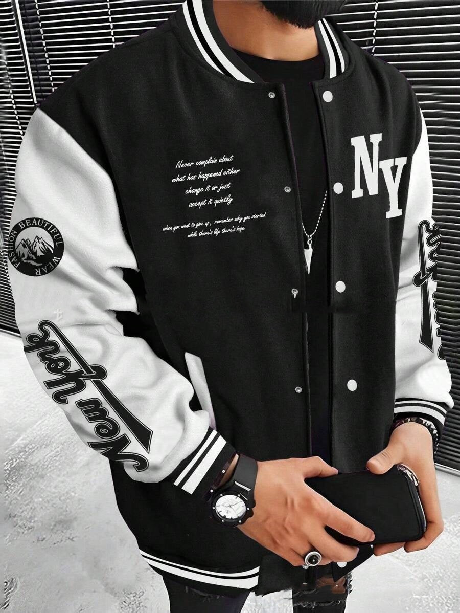 Men's Cardigan Baseball Uniform Jacket