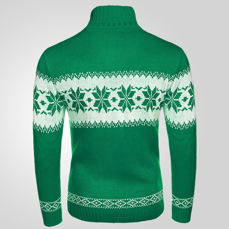 Autumn And Winter Long Sleeved Christmas Jacquard Knitted Sweater