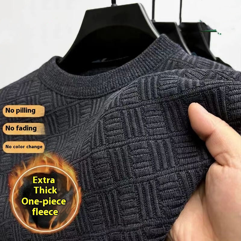 Warm Fleece-lined Thickened Knitting Bottoming Shirt