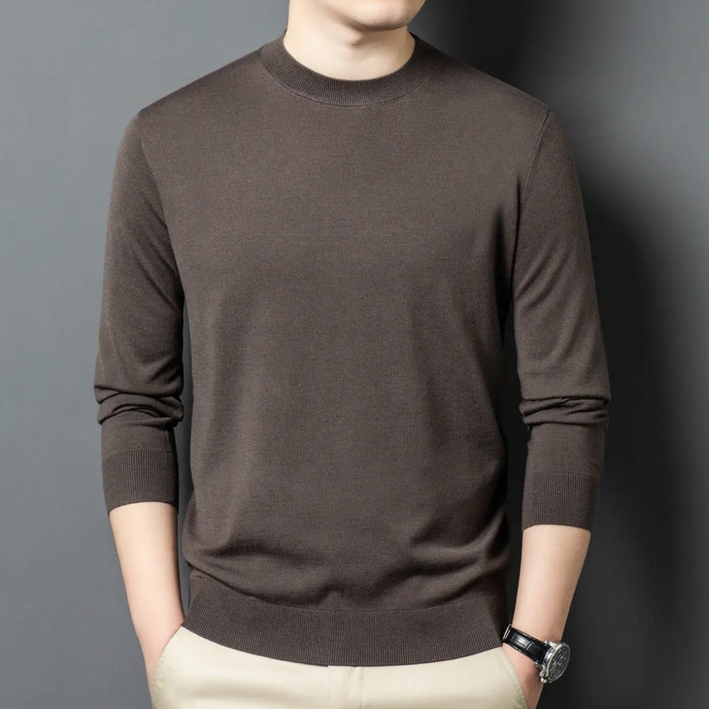Round Neck Wool Men's Sweater