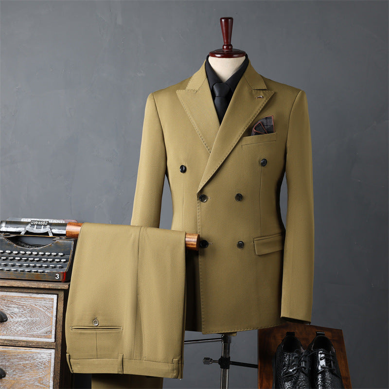 Men's Double Breasted Business Suit