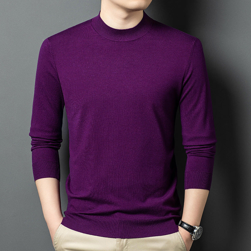 Round Neck Wool Men's Sweater