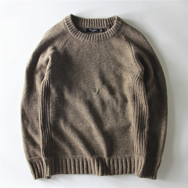 Men's Casual Round Neck Pullover Sweater