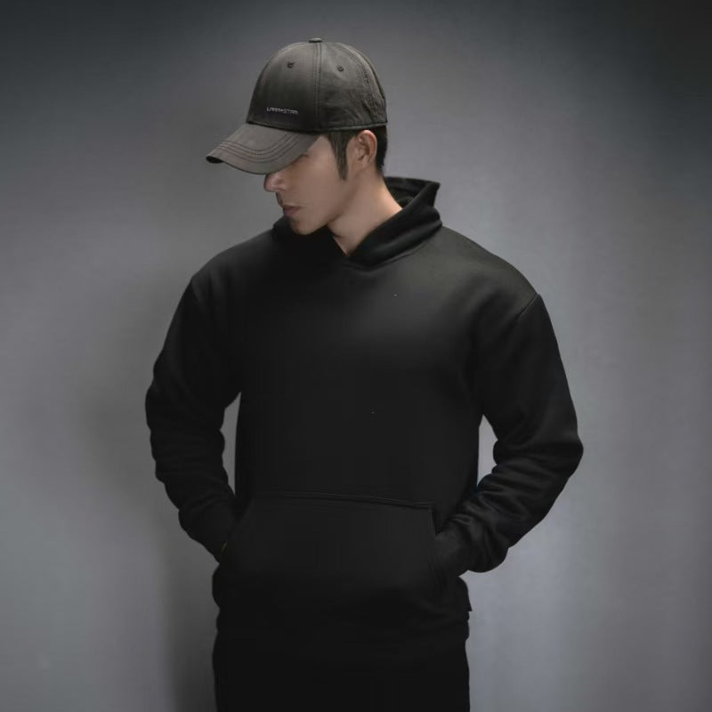 American-style Heavy Polar Fleece Casual Training Running Hooded Sweater