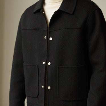 Men's Short Double-faced Woolen Jacket