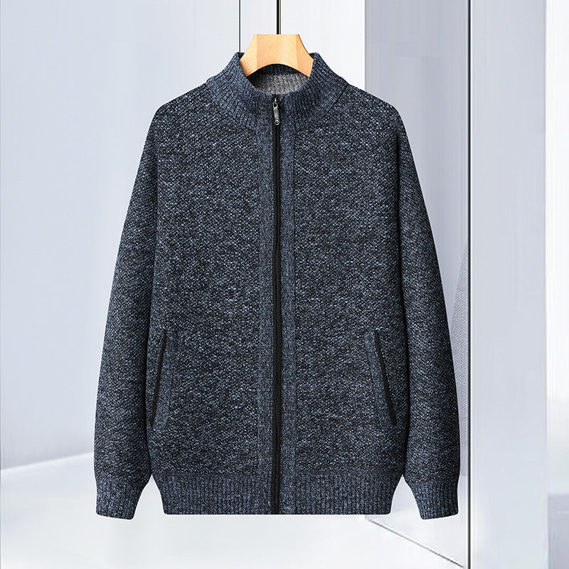 Stand Collar Sweater Coat For Men