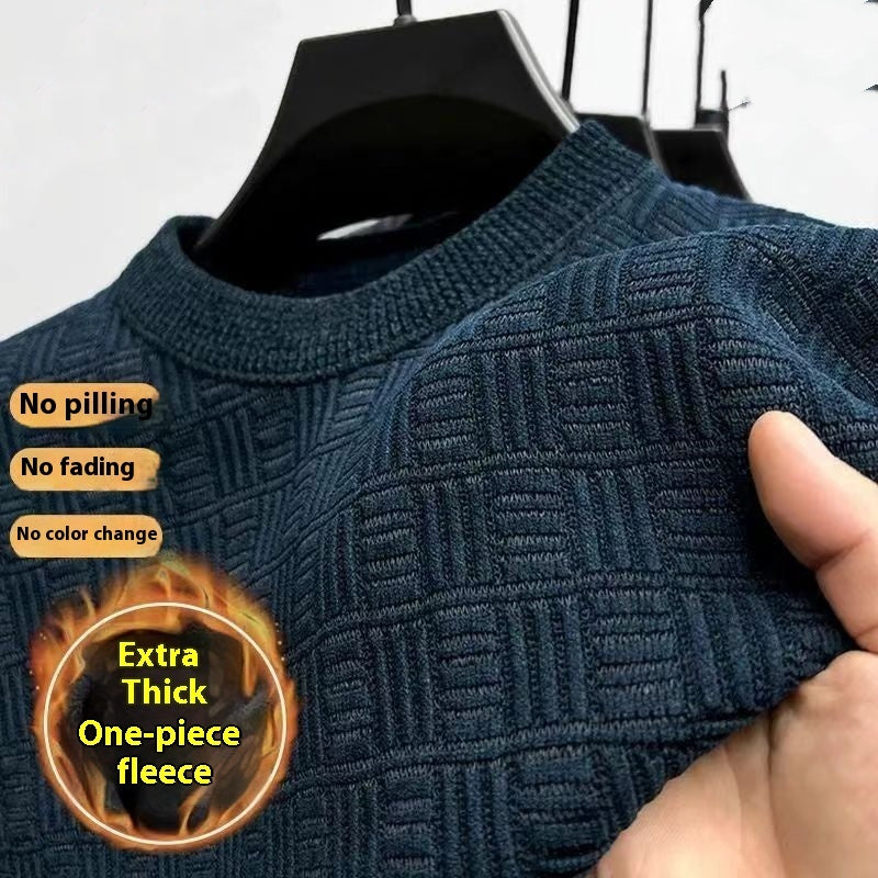 Warm Fleece-lined Thickened Knitting Bottoming Shirt