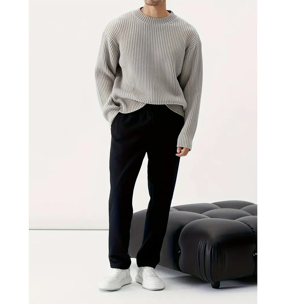Ins Round Neck Korean Style Sweater Men