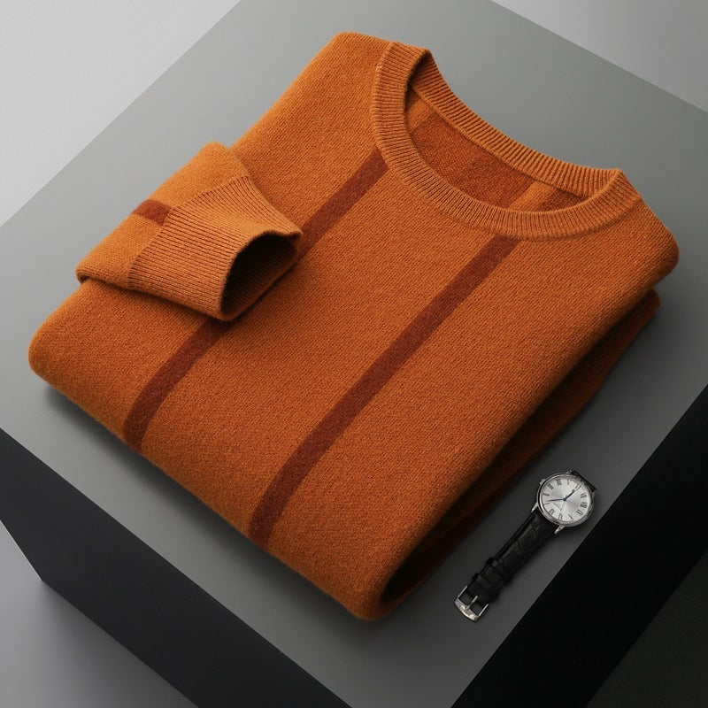 Men's Round Neck Autumn And Winter Thickening Knitted Sweater