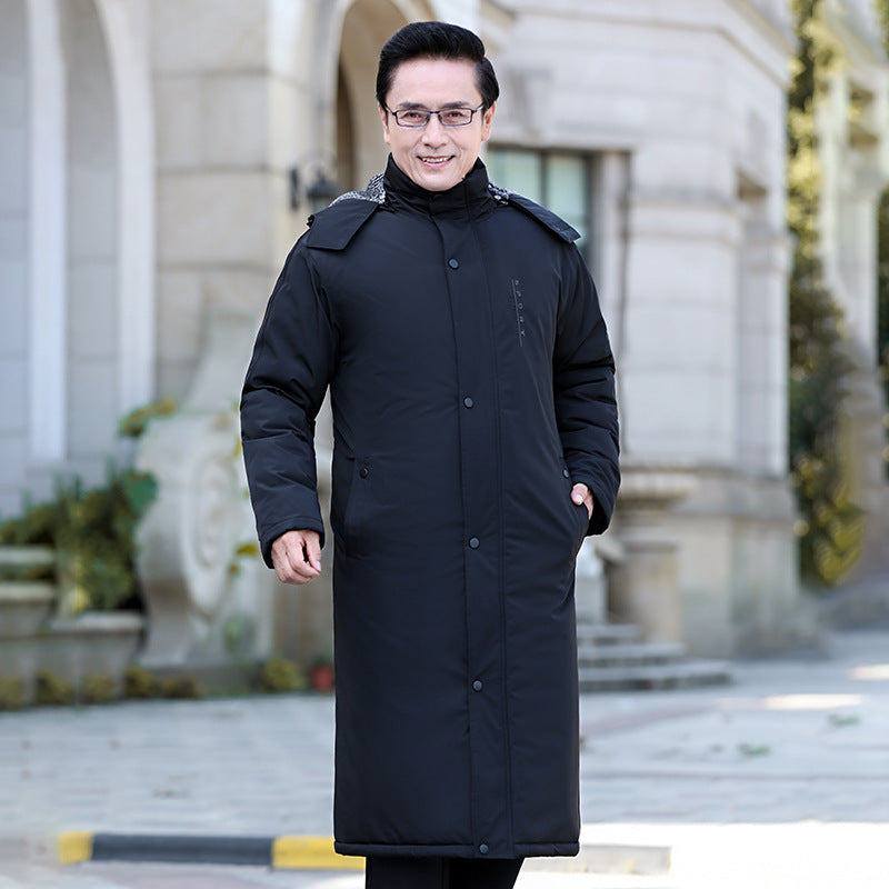 Cashmere Warm Men's Long Cotton Padded Jacket