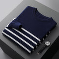 Colorblock Loose Knitted Sweater For Men