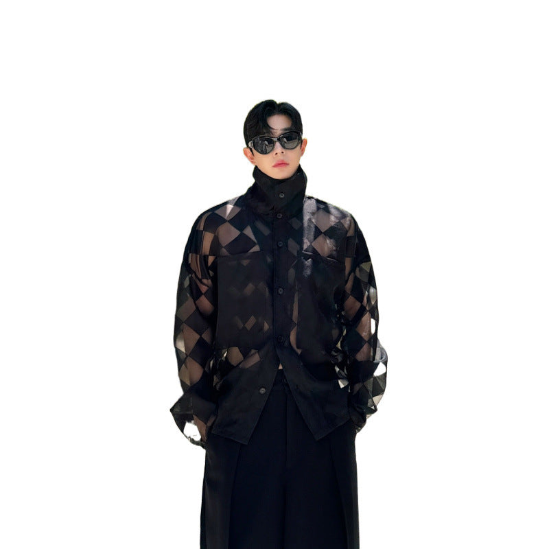 Summer Loose Sun Protection Plaid Casual Shirt