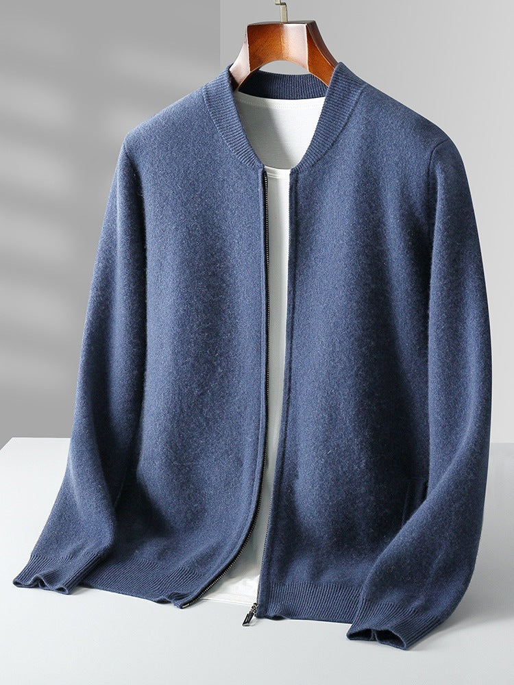 Round Neck Men's Cardigan Coat