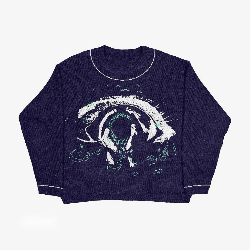 Men's Creative Pattern Printing Loose Casual Sweater