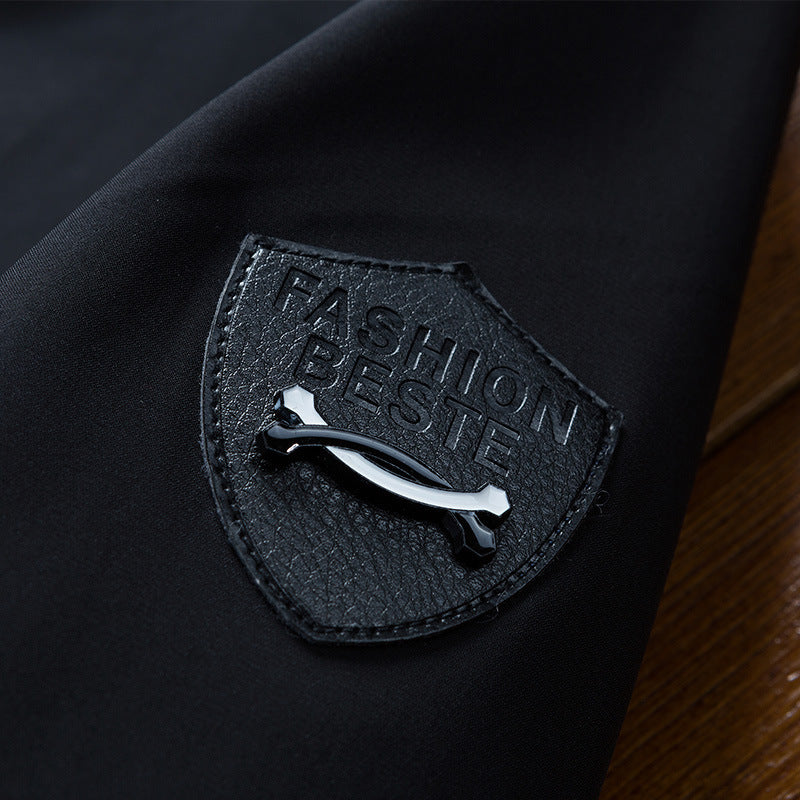 Spring And Autumn Korean Slim-fit Solid Color Coat