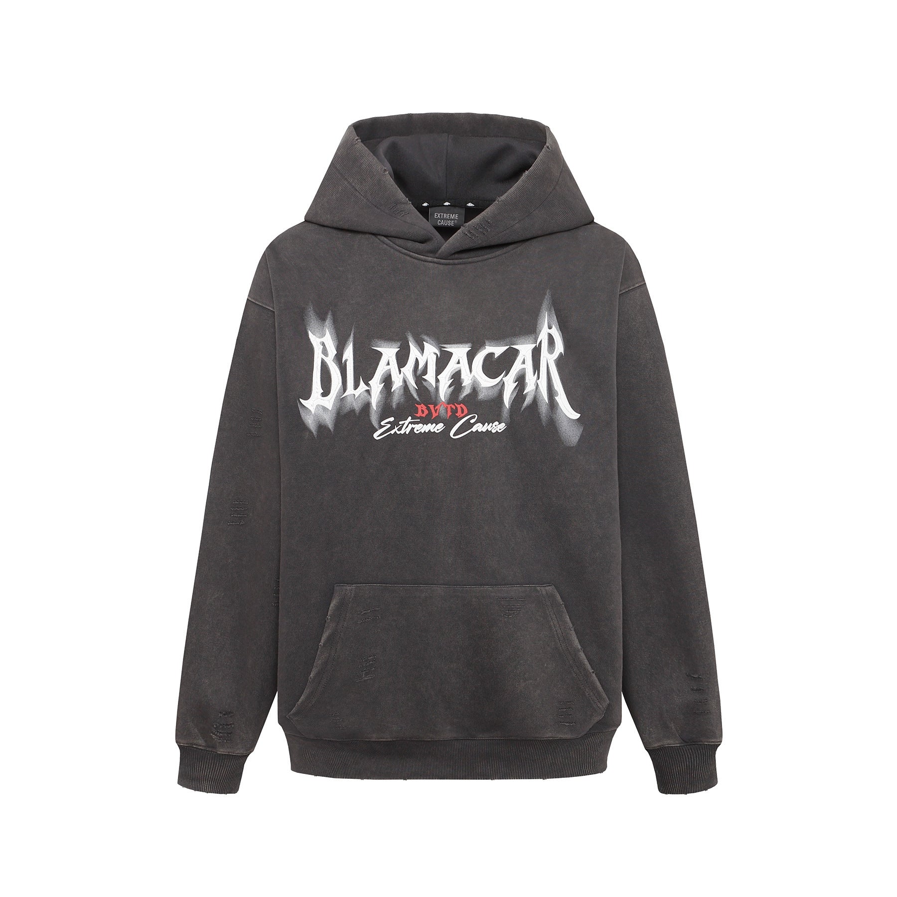 Retro Heavy Washed Hoodie Printed Hoodie