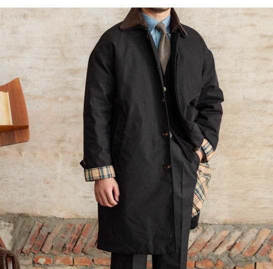 Retro Down Mid-length Trench Coat