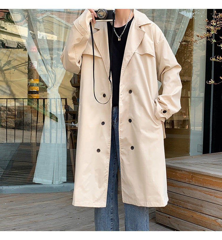 Men Over The Knee Long Coat Jacket