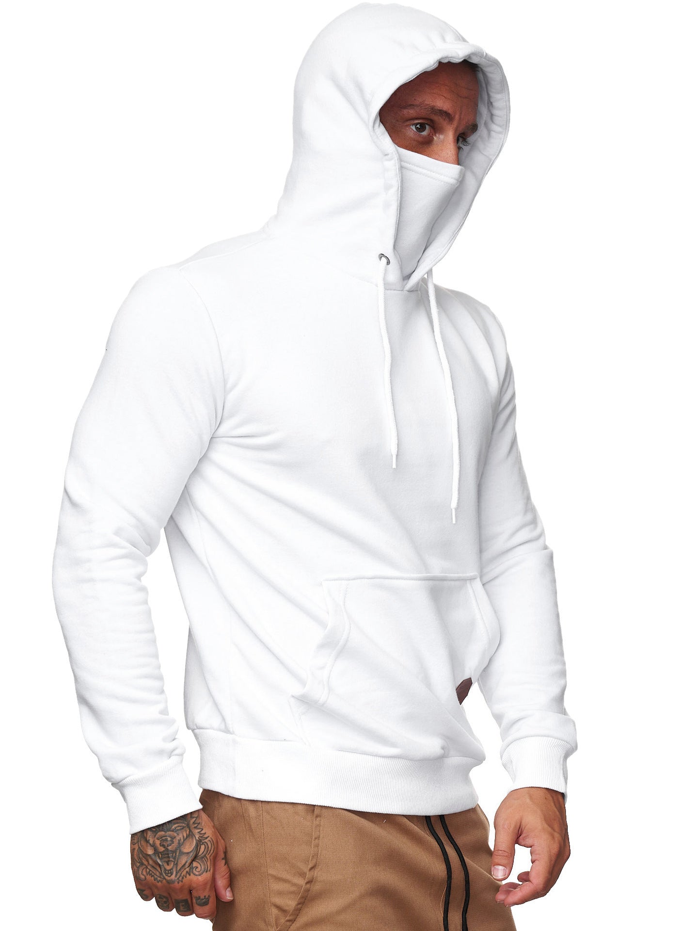 Autumn Sports Solid Color hoodie men