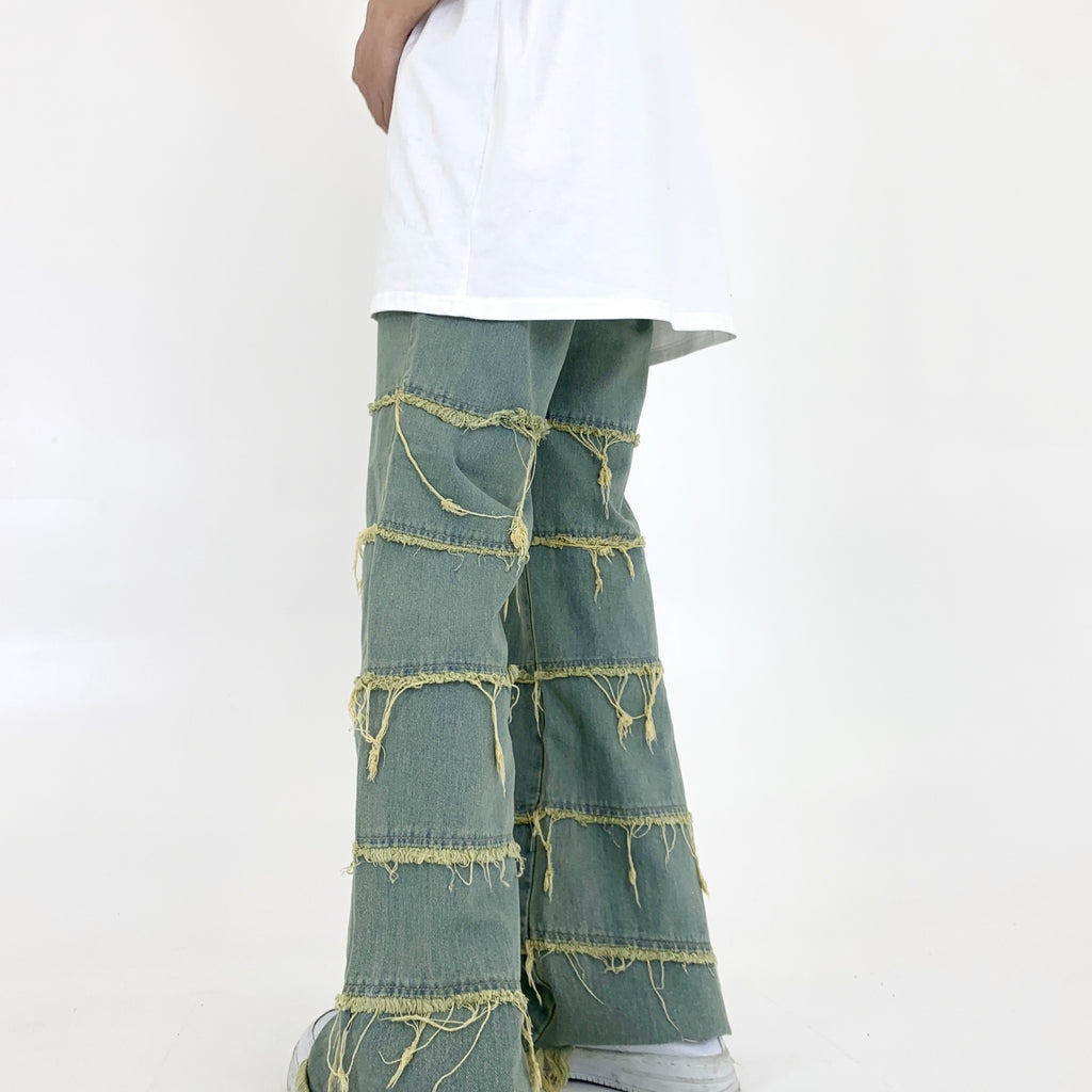 Casual And Comfortable Retro Washed Raw Jeans Men